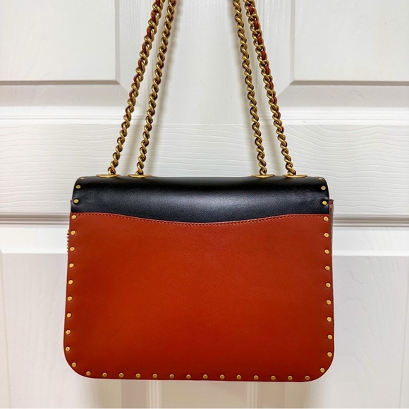 Coach Madison Shoulder Bag Refined Calf Leather Canvas & Snakeskin - Picture 5 of 13